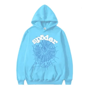 Sp5der Web Hoodie Sky Blue