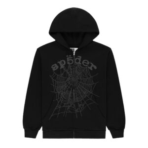 SP5DER OG WEB PHANTOM ZIP UP BLACK