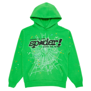 Sp5der Web Graphic Hoodie Green