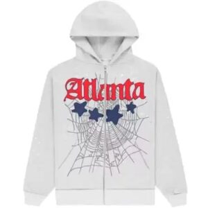 Spider Atlanta Zip Up Hoodie Heather Grey